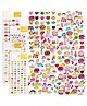 FunBlast 3D Self Adhesive Kawaii Stickers Set of 4 Multicolor