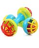 FunBlast Soft Dumbbell Rattle Teether Toy for Babies  Pack of 1 Multicolor