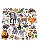 FunBlast 3D Animal Figure Kawaii Stickers Set  Pack of 2 Sheets
