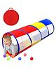 FunBlast 6 feet Long Foldable Tunnel Tent for Kids- Multicolor