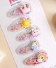 Kicks & Crawl Set Of 5 Rainbow & Crown Applique Detailed Snap Clips - Multi Colour