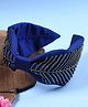 Funkrafts Beads Embellished Bow Designed Turban Hair Band - Blue