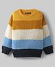 Pine Kids Knit Full Sleeves Pullover Sweater With Stripe Design - Multicolour