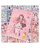 FunBlast Cartoon Theme Self Adhesive Decorative Stickers Book - 20 Sheets Pink