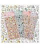 FunBlast 3D Animal Theme Kawaii Stickers Set 4 Sheets Multicolor