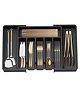 FunBlast Multi Compartments Cutlery Tray for Kitchen Drawer  Black