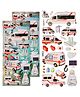 FunBlast Escort Car Theme 3D Stickers  Pack of 2 Self-Adhesive Stickers
