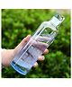 Ji & Ja 500ml Borosilicate Water Bottle Sport Glass Bottle, Hourly Time Marker Leak Proof Reusable BPA Free Summer Motivational Water Bottle Wide Mouth Daily Use Multicolor