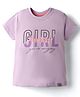 Teddy Sinker Knit Half Sleeves Top With Girl The Best Text Print - Plum