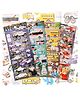 FunBlast Vehicle Theme 3D Kawaii Stickers Set of 4 Sheets Multicolor