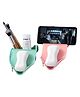 FunBlast Soap Dish Holder with Wall Mounted Sticker  Pack of 2 Green & Light Pink