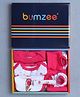 BUMZEE Cotton Half Sleeves Clothing Gift Set with Ice Cream Print Pack of 9 - Pink & White