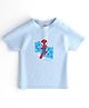 Nautinati Cotton Marvel Featuring Half Sleeves Spiderman Printed Tee - Aqua Blue