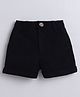 Aww Hunnie Corduroy Ribbed Shorts - Black