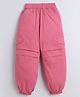 Aww Hunnie 100% Cotton Twill Solid Cargo Joggers - Pink