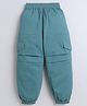 Aww Hunnie 100% Cotton Twill Solid Cargo Joggers - Green