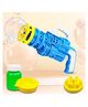VGRASSP Dual Head Bubble Launcher Gun Toy For Kids With 2 Changeable Heads - Indoor and Outdoor Bubble Gun With Soap Solution, Bottle and Tray - Color May Vary