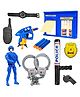 VGRASSP 10 Pcs Police Kit Toy For Kids with Action Figure - Pretend Play Officer Set with Foam Dart Gun, Plastic Baton & Accessories - Color May Vary