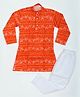 BABY CLOSET Cotton Full Sleeves Palm Trees Printed Kurta Pyjama Set - Orange