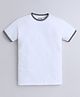 Celsius Cotton Blend Half Sleeves Solid Tee - White