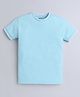 Celsius Cotton Blend Half Sleeves Solid Tee - Pool Blue