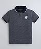 Celsius Cotton Blend Half Sleeves Abstract Printed Polo Tee - Crown Blue