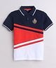Celsius Cotton Blend Half Sleeves Colour Blocked Polo Tee - Fiesta