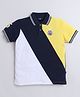 Celsius Cotton Blend Half Sleeves Colour Blocked Polo Tee - Buttercup