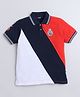 Celsius Cotton Blend Half Sleeves Colour Blocked Polo Tee - Fiesta