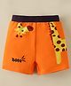 Babyhug Swimming Trunk With Giraffe Print - Orange