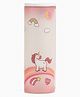 QIPS Cylindrical Pencil Box with Calculator, Mirror & Whiteboard -Unicorn -Peach