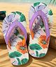 Pine Kids Slip On Floral Printed Flip Flops - Purple