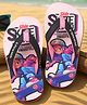 Pine Kids Slip On Flip Flops with Skating Print - Pink