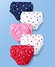 Doodle Poodle 100% Cotton Single Jersey Knit Panties with Heart Print Pack of 5 - Multicolor