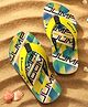 Pine Kids Slip On Flip Flops with Text Print - Blue
