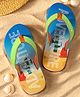Pine Kids Flip Flops With Text Print - Blue