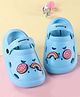 Cute Walk by Babyhug Back Strap Clogs with Donuts & Rainbow Applique - Light Blue