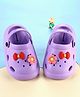 Cute Walk by Babyhug Slip On Clogs With Floral & Bow Applique - Purple