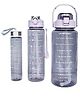 INPOUT Motivational Water Bottle Set of 3 with Time Marker, Leakproof Durable Non-Toxic Sipper Water bottle for office, School Gallon Water Bottle for gym-Color May Vary