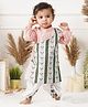GREENDiGO Cotton Full Sleeves Floral Printed Angrakha Style Dhoti Kurta Set - Multi Colour