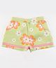 Soleilclo Cotton Floral Printed Shorts - Green