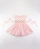 Soleilclo Cotton Cap Sleeves Floral Embroidered Dress - Baby Pink