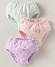 Zero Interlock Panties with Animal Print Pack of 3 - Peach Sea Green & Lilac