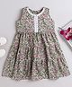 The Magic Wand Cotton Sleeveless Floral Printed Dress - Grey