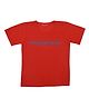 Funkrafts Premium Cotton Knit Half Sleeves Think Outside The Box Text Printed Tee - Red