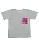 Funkrafts Premium Cotton Knit Half Sleeves Solid Tee - Grey