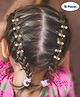 Puchku Set Of 12 Stones Embellished Floral Designed Hair Clips - Gold