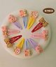 Puchku Set Of 10 Bow & Baby Bunny Designed Hair Clips - Multi Colour