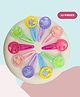 Puchku Set Of 10 Smiley Face Applique Detailed Snap Clips - Multi Colour