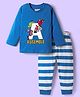 Kookie Kids Marvel Single Jersey Knit Full Sleeves Night Suit With Avengers Graphics - Blue